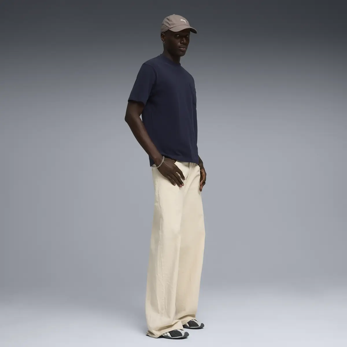 Puma SELECT Essentials Pocket Tee Lacivert Erkek T-Shirt