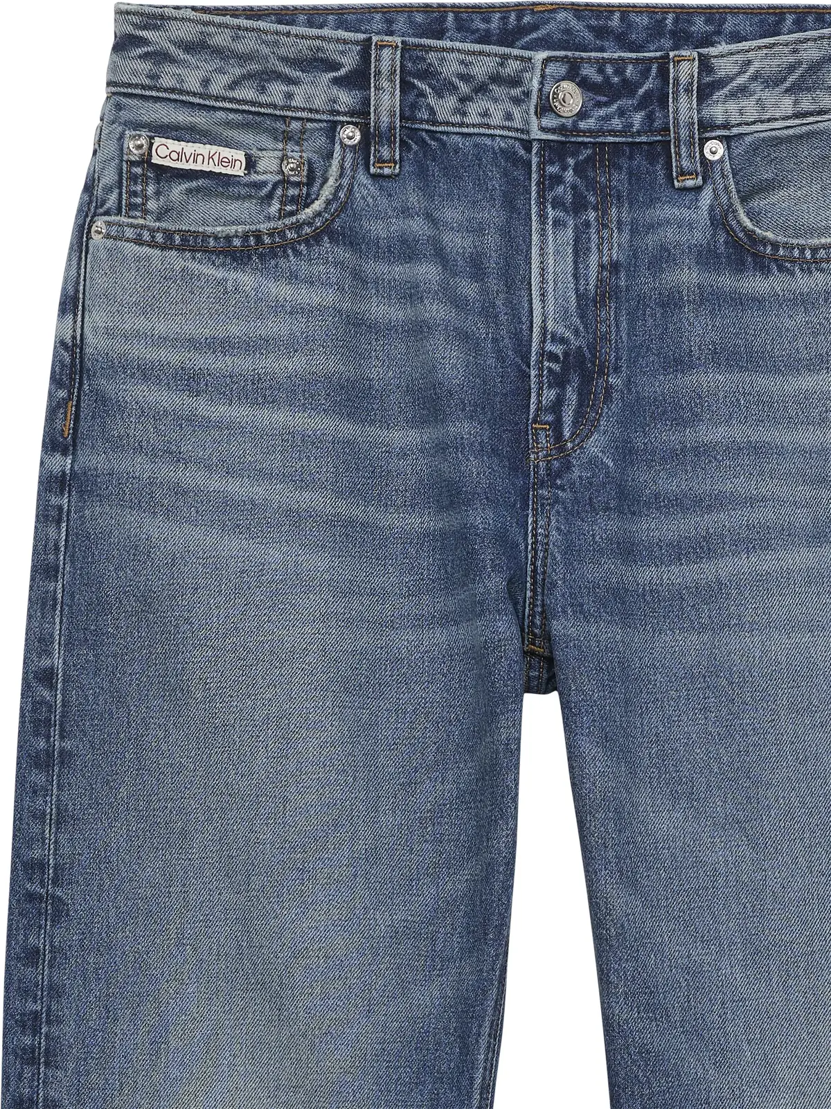 Calvin Klein SIGNATURE 90s STRAIGHT CK SANDED Kadın Mavi Kot Pantolon