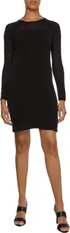 Calvin Klein SHEER KNIT BANDEAU M Kadın Siyah Elbise