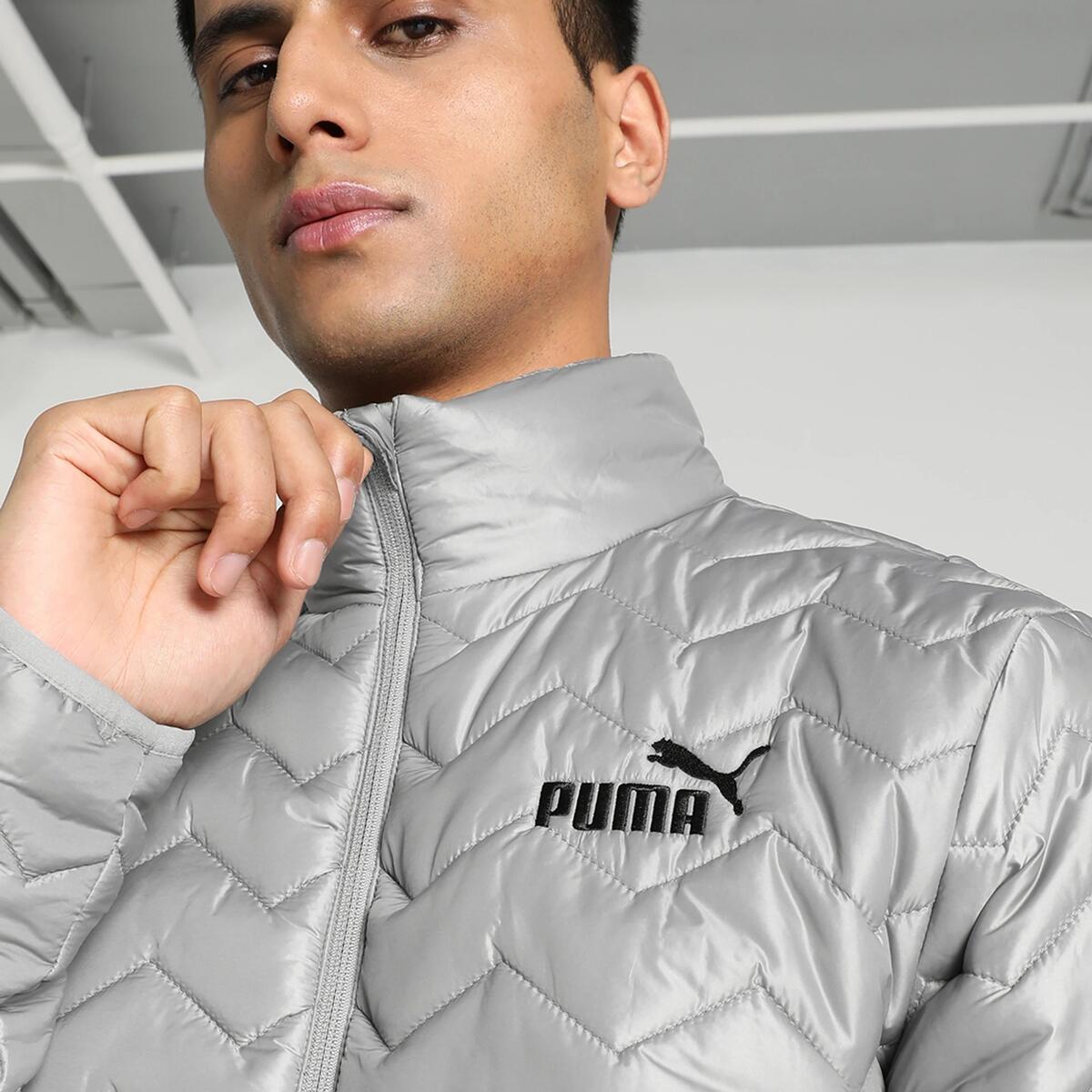 Puma Embossed Elevated Jacket Gri Erkek Mont