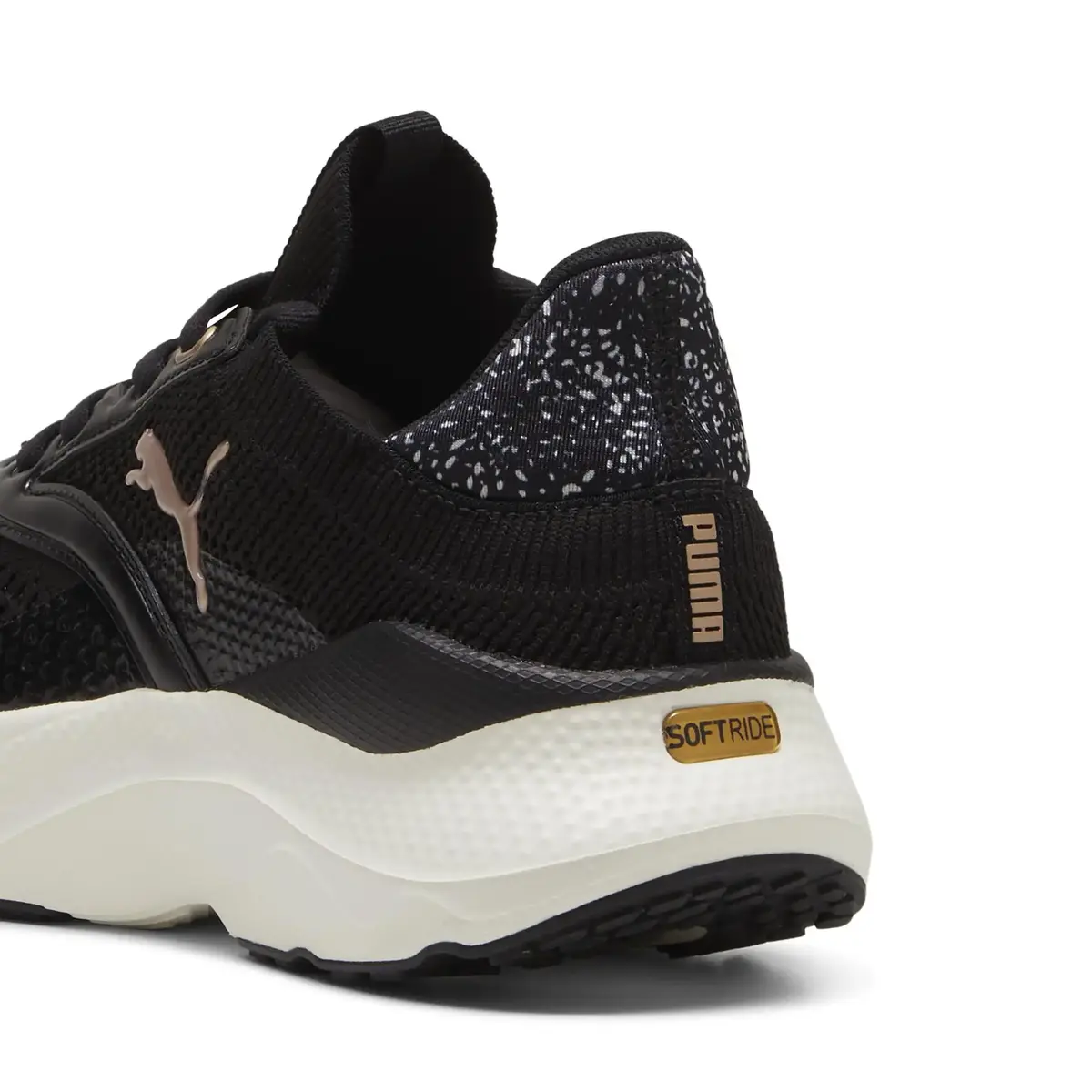 Puma Softride Mayve Leopard Wns Siyah Kadın Yürüyüş ve Koşu Ayakkabısı