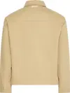Calvin Klein LS COTTON DOBBY BLOUSON JKT Erkek Krem Fermuarlı Ceket