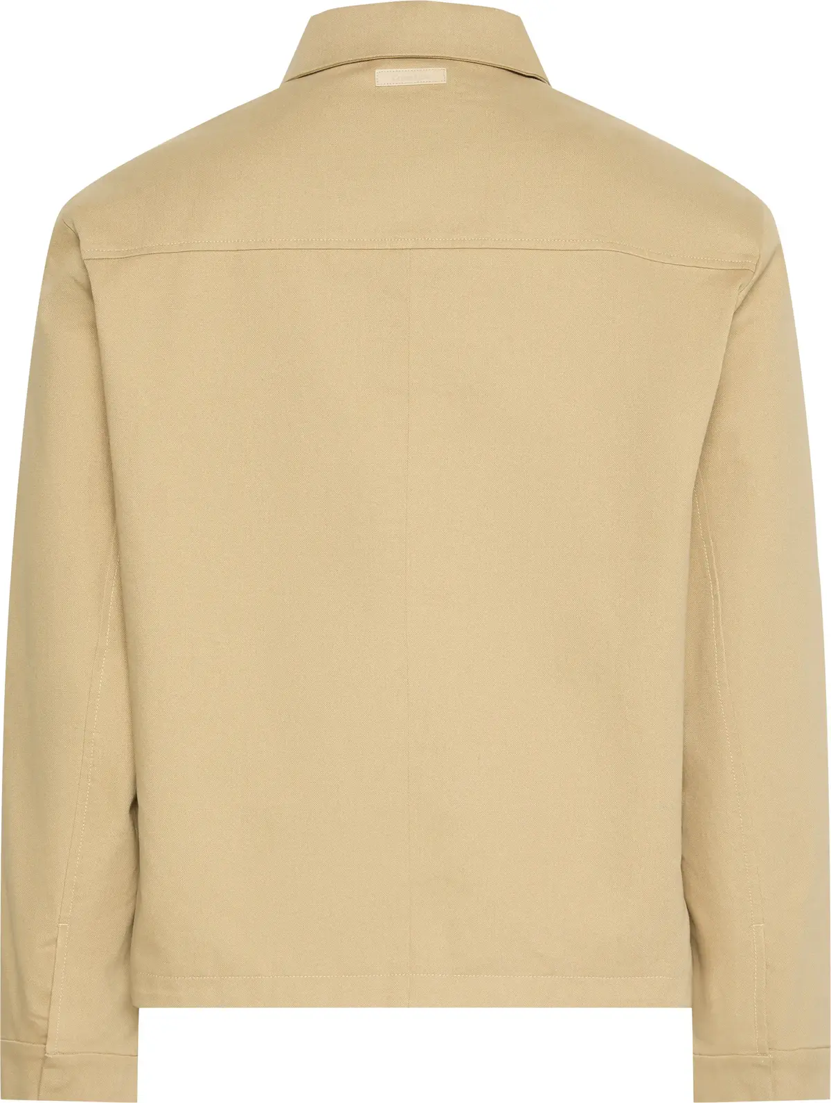 Calvin Klein LS COTTON DOBBY BLOUSON JKT Erkek Krem Fermuarlı Ceket