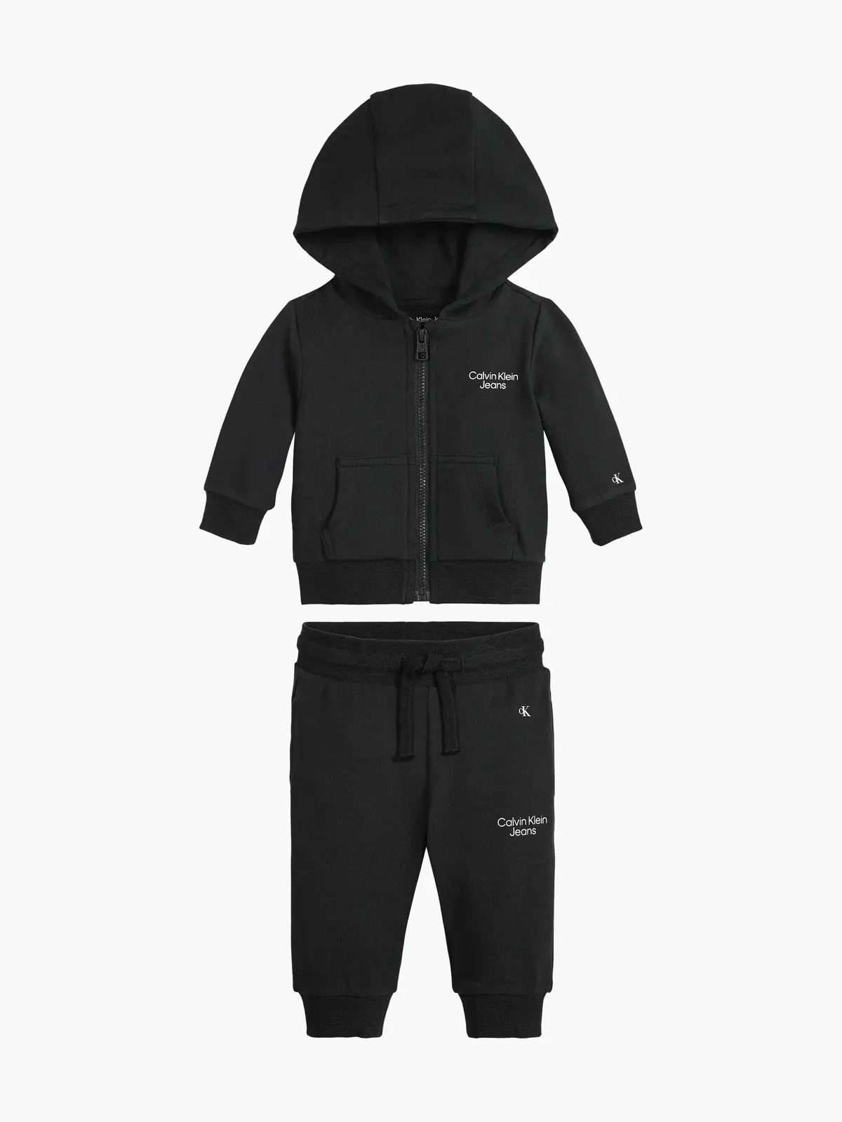 Calvin Klein STACK LOGO ZIP THROU Bebek Siyah Eşofman Takımı