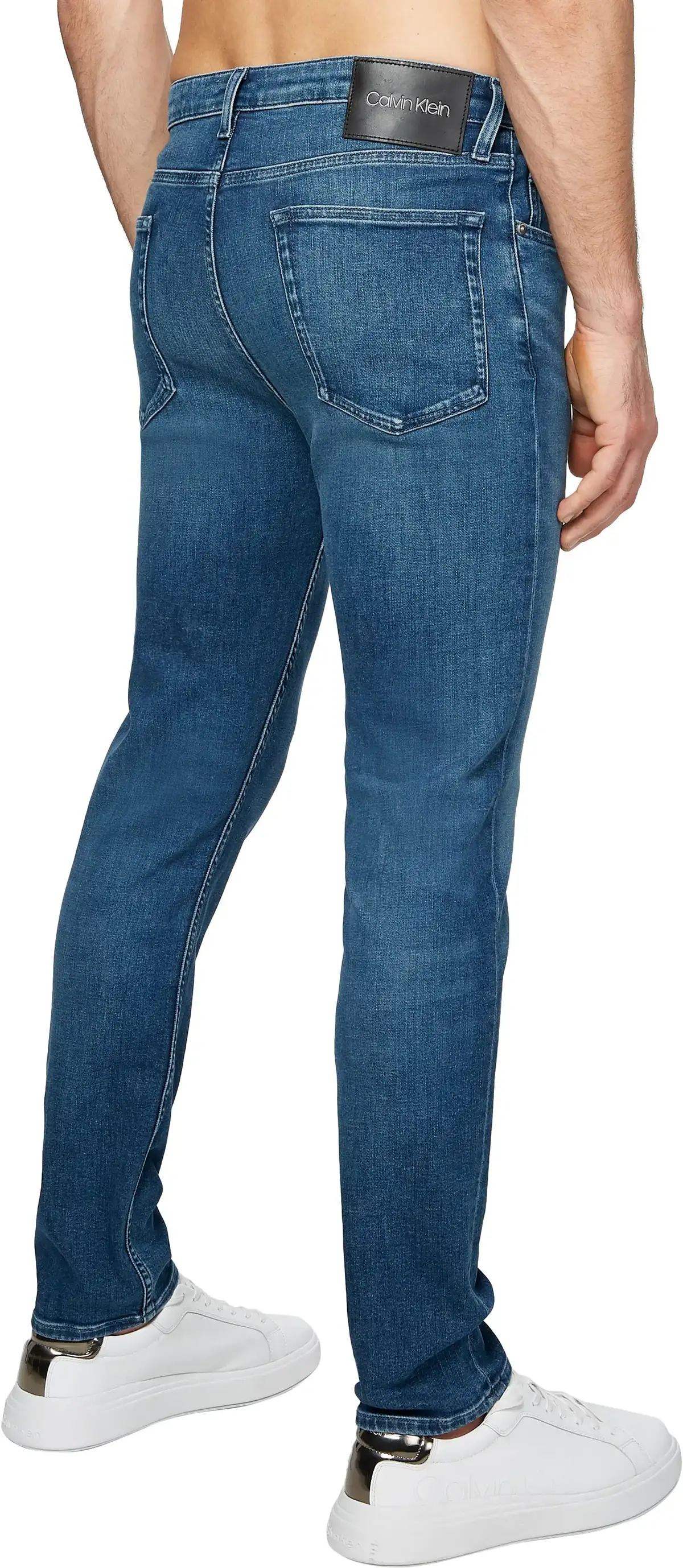 Calvin Klein SLIM TAPERED DARK BL Erkek Mavi Kot Pantolon
