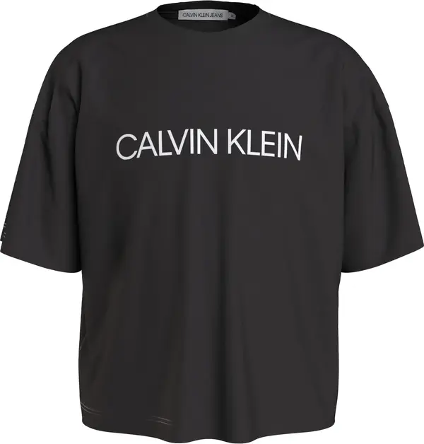 Calvin Klein INSTITUTIONAL LOGO B Kadın Siyah T-Shirt