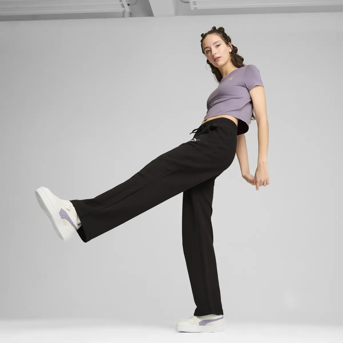 Puma CLASSICS Baby Tee Mor Kadın T-Shirt