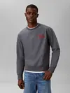 Calvin Klein LS PREMIUM TERRY GRP, CEG Gri Erkek Sweatshirt