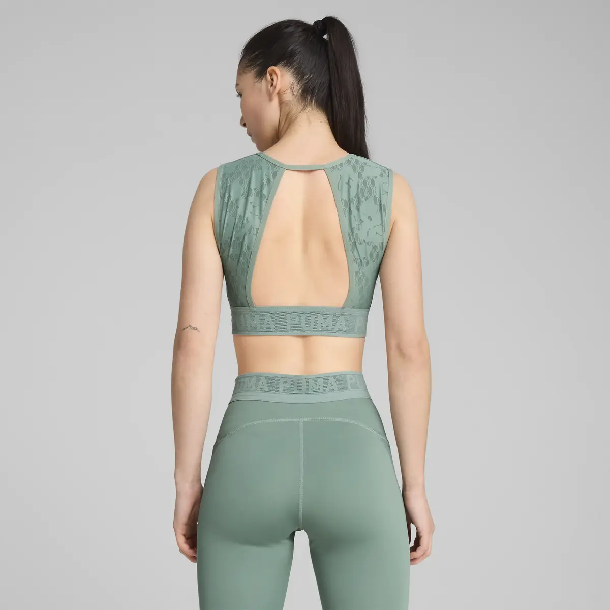 PUMA MOVE LACE BRA Yeşil Kadın Spor Sütyeni