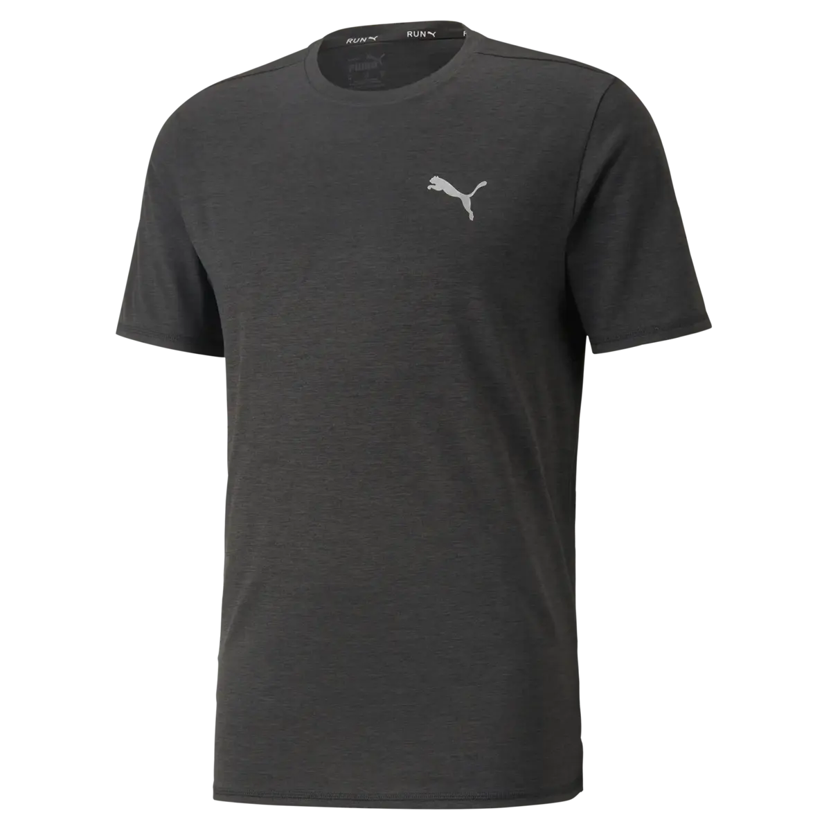 Puma RUN FAVORITE HEATHER TEE M Siyah Erkek T-Shirt & Polo