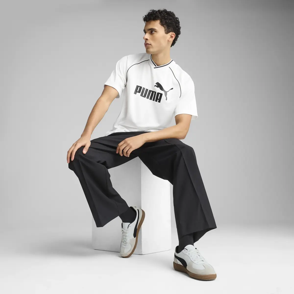 Puma ESS Football Jersey Beyaz Erkek T-Shirt & Polo
