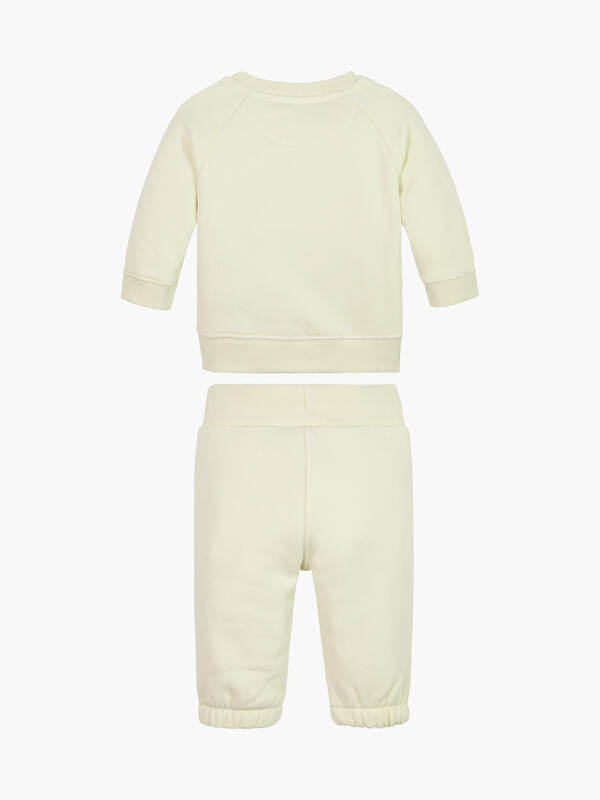 Calvin Klein INST LOGO FLEECE HWK Bebek Krem Eşofman Takımı