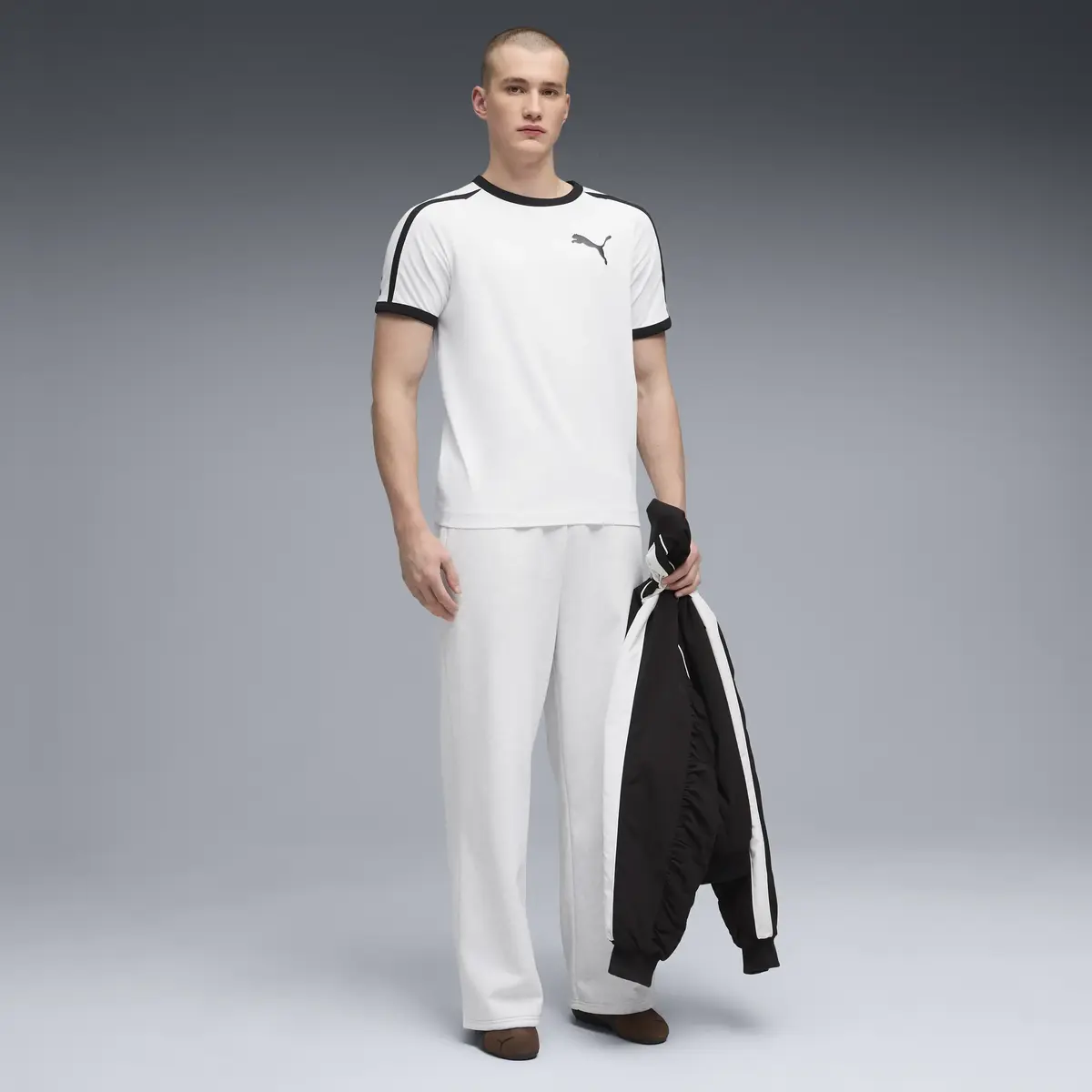 Puma T7 Ringer Tee Beyaz Erkek T-Shirt & Polo