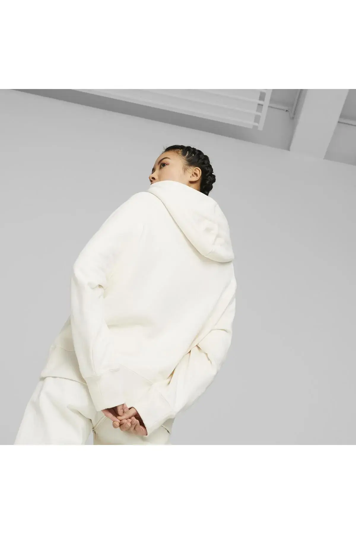 Puma INFUSE Hoodie TR Kırık Beyaz Kadın Hoodie