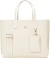 Tommy Hilfiger TH DISTINCT SATCHEL, AA8 Krem Kadın Çanta