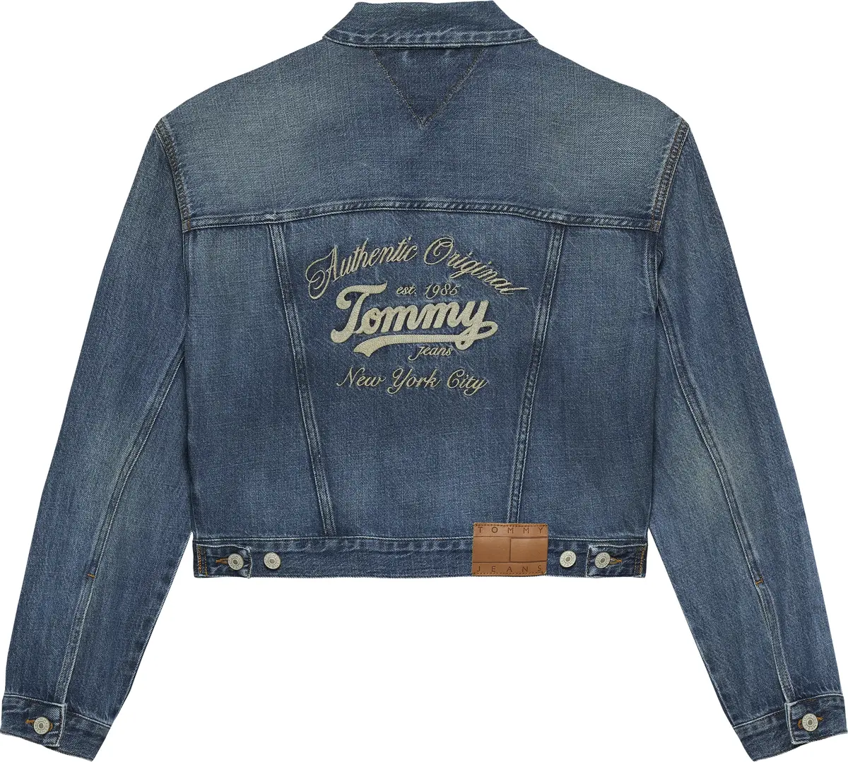 Tommy Hilfiger PLEATED TRUCKER JACK, 1A5 Mavi Kadın Kot Ceket