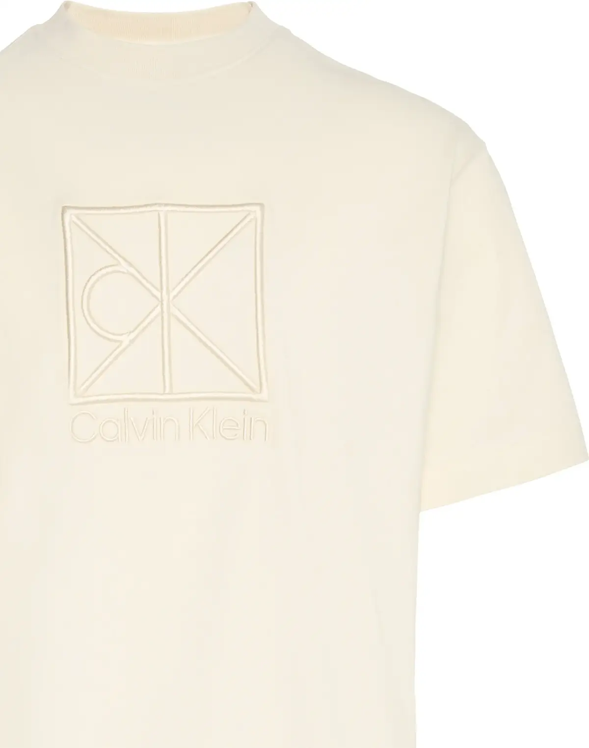 Calvin Klein SS RLXD PREMIUM INTERLOCK EMBLEM Erkek Sarı T-Shirt