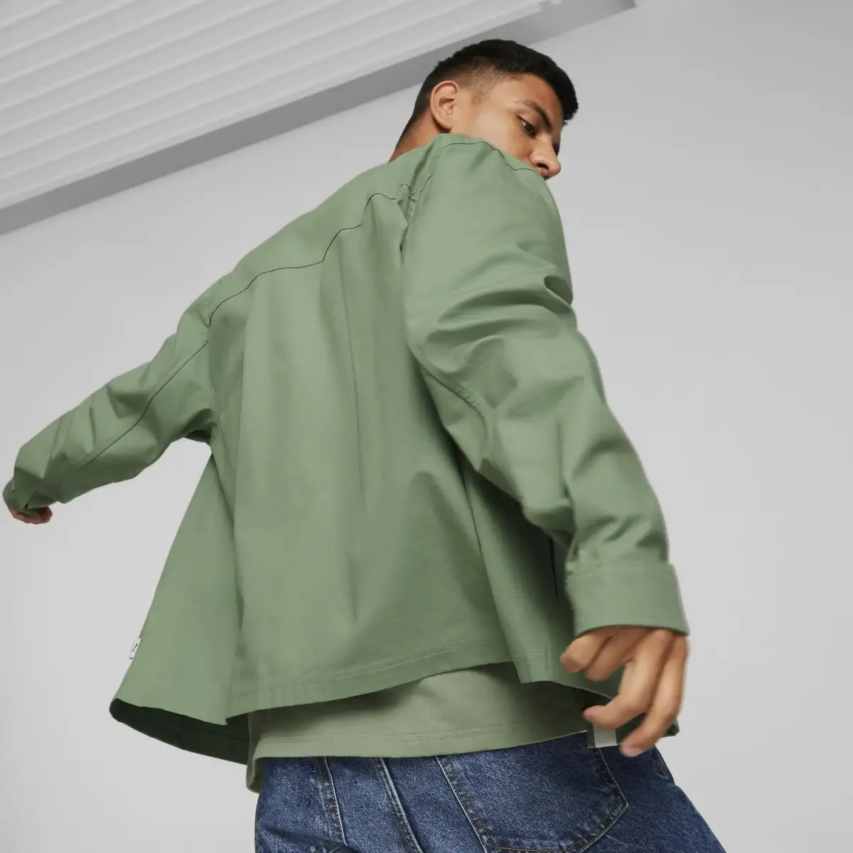 Puma Mmq Ripstop Overshirt Erkek Fermuarlı Sweatshirt
