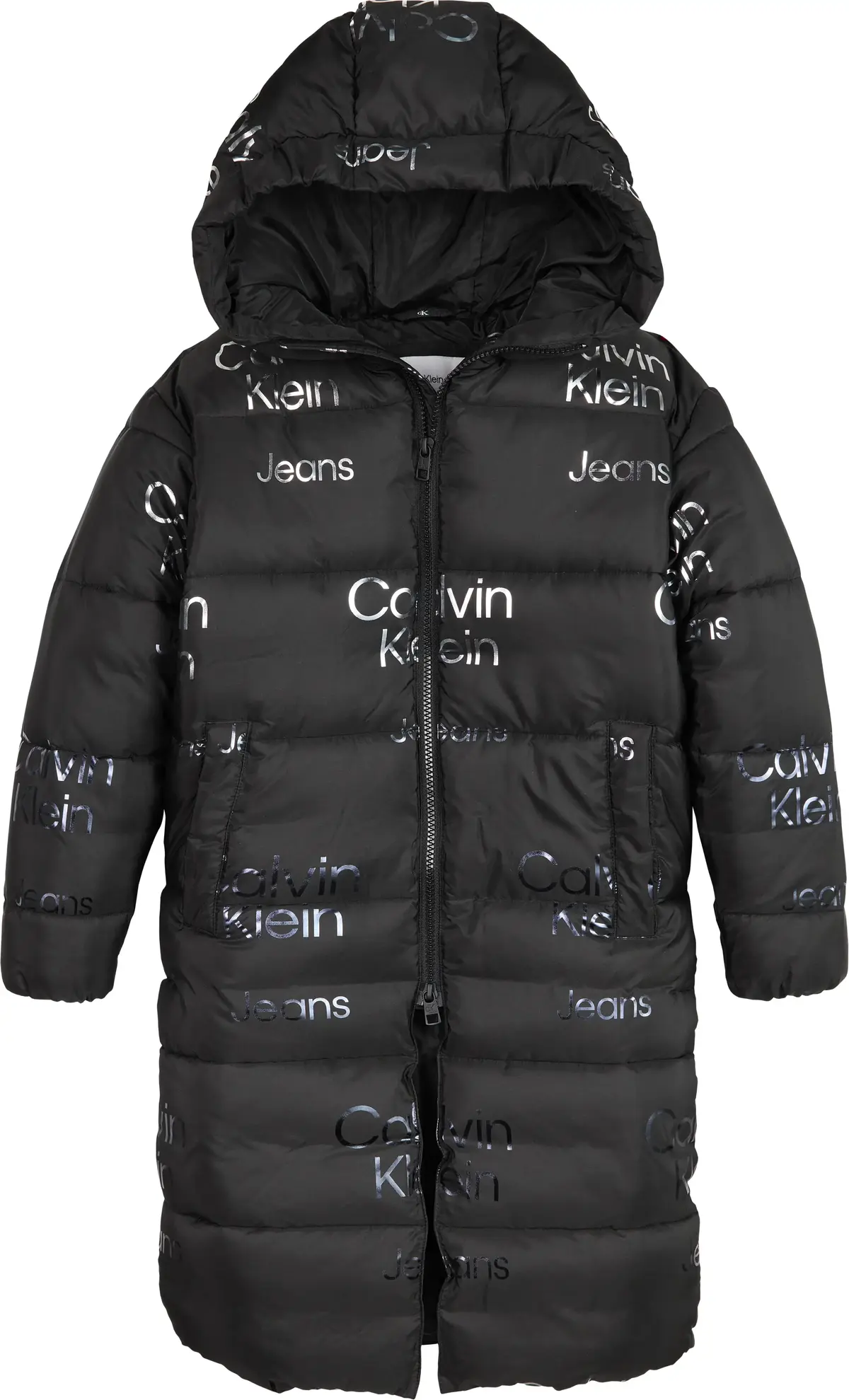 Calvin Klein GRADIENT LOGO LONGLI Kadın Siyah Şişme Mont