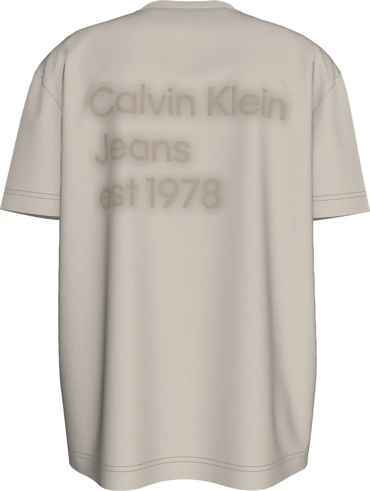 Calvin Klein WASHED PUFF PRINT TE Erkek Krem T-Shirt