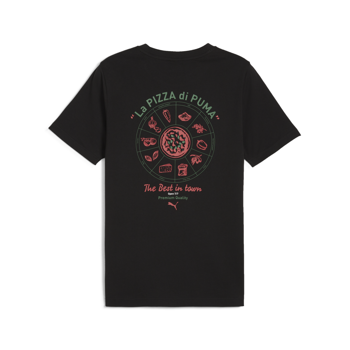 Puma GRAPHICS PUMA PIZZA Tee Siyah Erkek T-Shirt