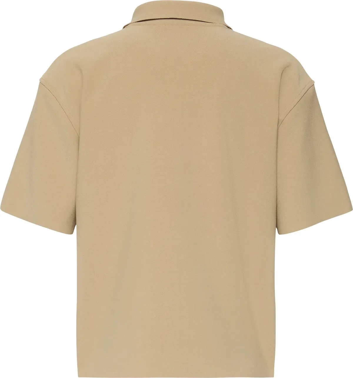 Calvin Klein SS TAILORED KNIT COLLAR ZIP TOP Kadın Kahverengi Polo T-Shirt