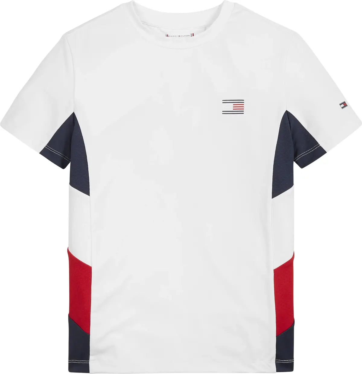 Tommy Hilfiger SPORT COLORBLOCK TEE Erkek Beyaz T-Shirt