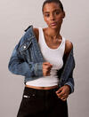 Calvin Klein DENIM CROPPED JACKET Mavi Kadın Kot Ceket