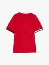 Tommy Hilfiger GLOBAL STRIPE FLAG C, XLD Kırmızı Erkek T-Shirt & Polo
