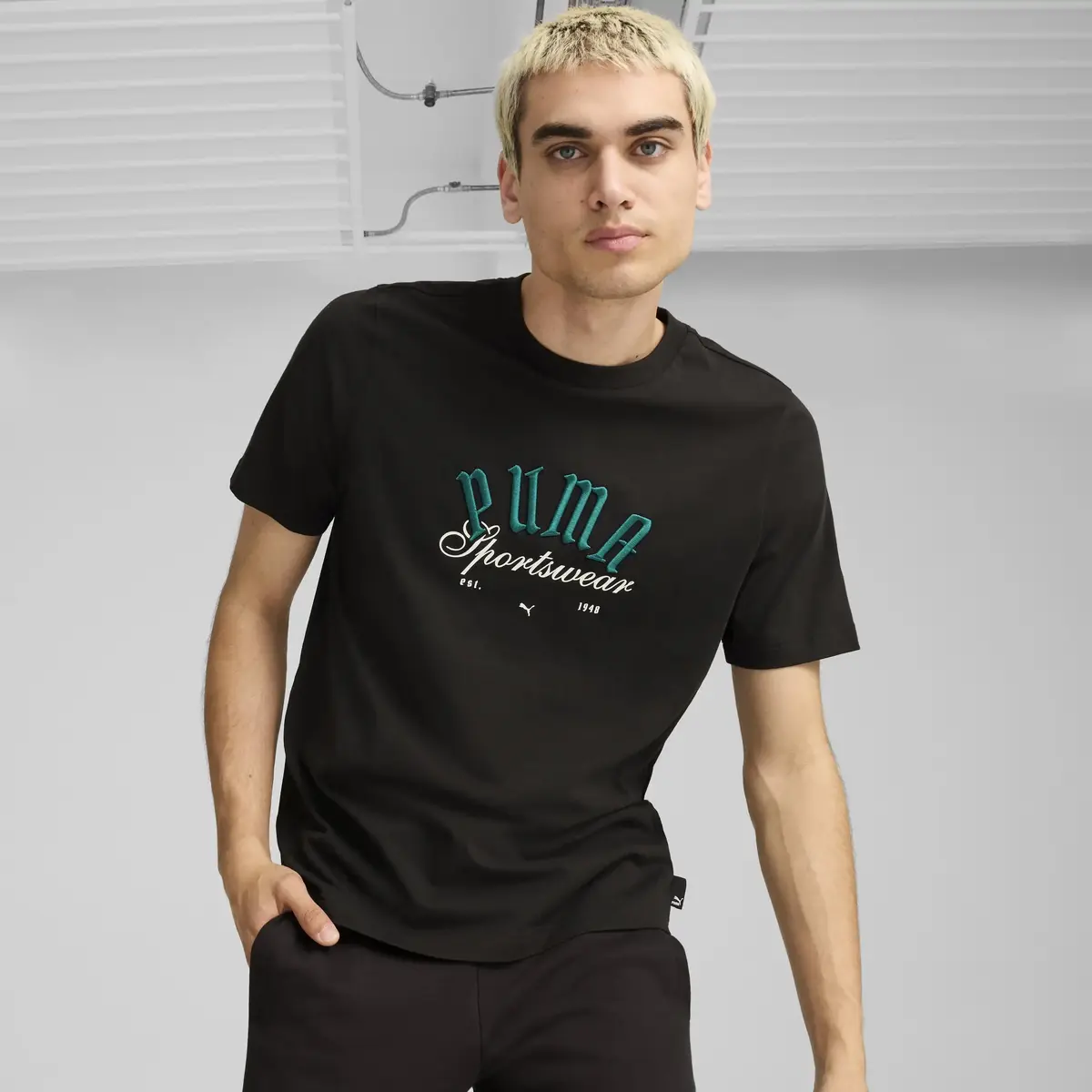 Puma GRAPHICS Sportswear Tee Siyah Erkek T-Shirt
