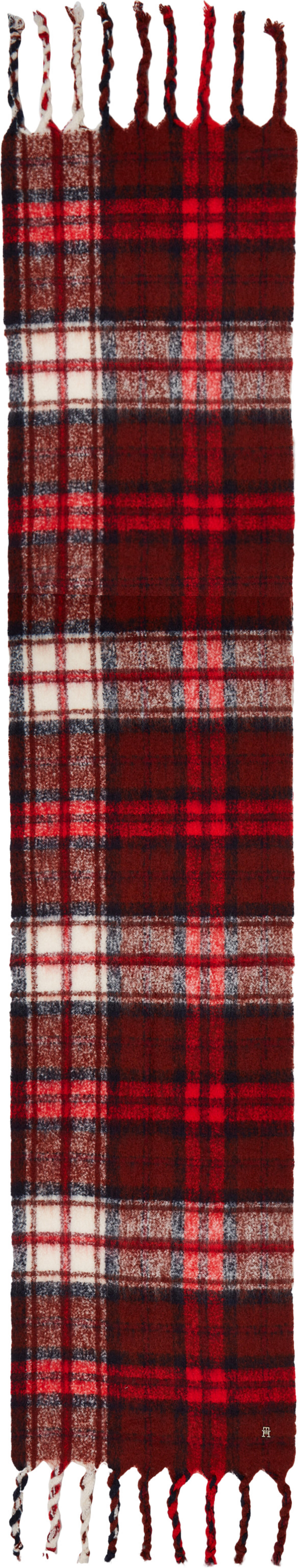 Tommy Hilfiger TOMMY CHECK SCARF Kadın Kırmızı Atkı
