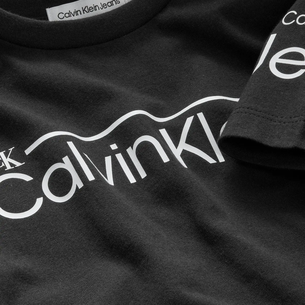Calvin Klein INSTITUTIONAL LINED Erkek Siyah T-Shirt