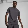 Puma ESS ELEVATED Waffle Tee Koyu Gri Erkek T-Shirt
