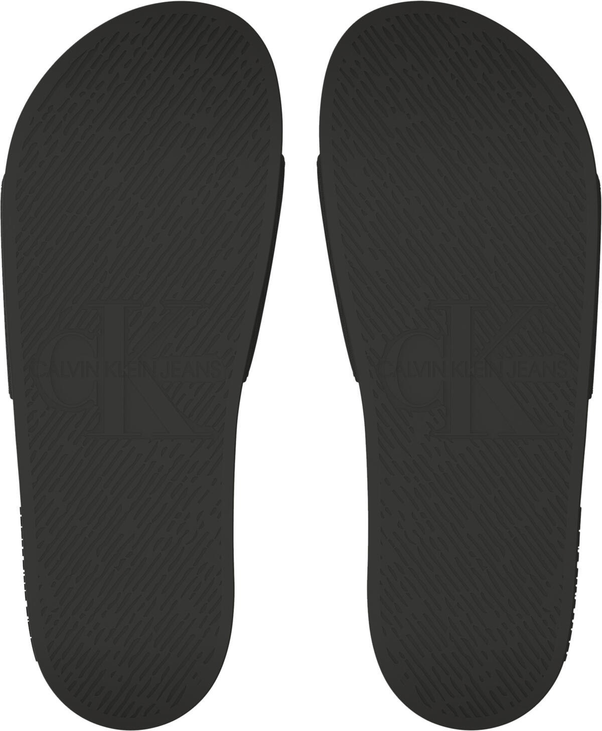 Calvin Klein SLIDE MONOGRAM CO Erkek Siyah Terlik