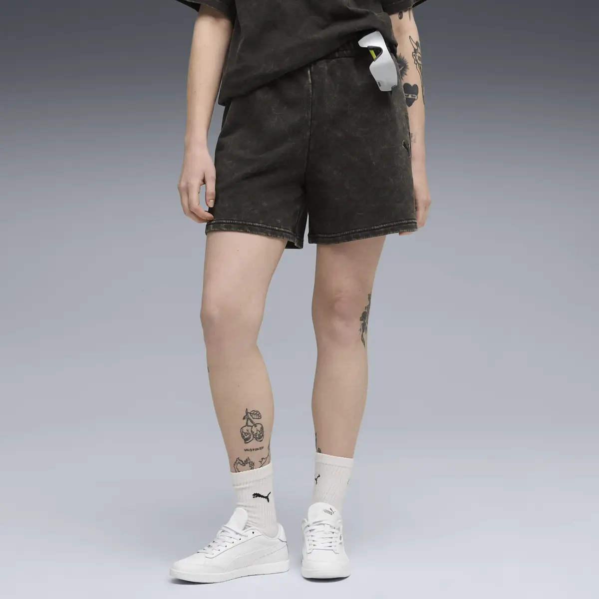 Puma ESS ELEVATED Wash Shorts Siyah Kadın Şort