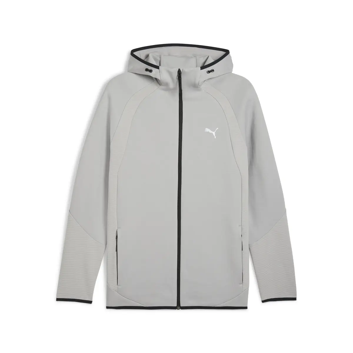 Puma EVOSTRIPE FZ Hoodie DK Gri Erkek Fermuarlı Üst