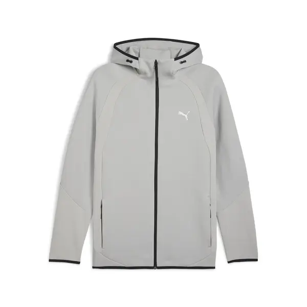 Puma EVOSTRIPE FZ Hoodie DK Gri Erkek Fermuarlı Üst