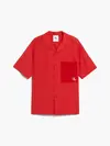 Calvin Klein WOVEN SS SHIRT Erkek Kırmızı Gömlek