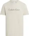 Calvin Klein TEXTURED EMBROIDERY, PDV Krem Erkek T-Shirt & Polo