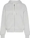 Calvin Klein ARCHIVE LOGO FRENCH TERRY FZ HOO Kadın Gri Fermuarlı Sweatshirt