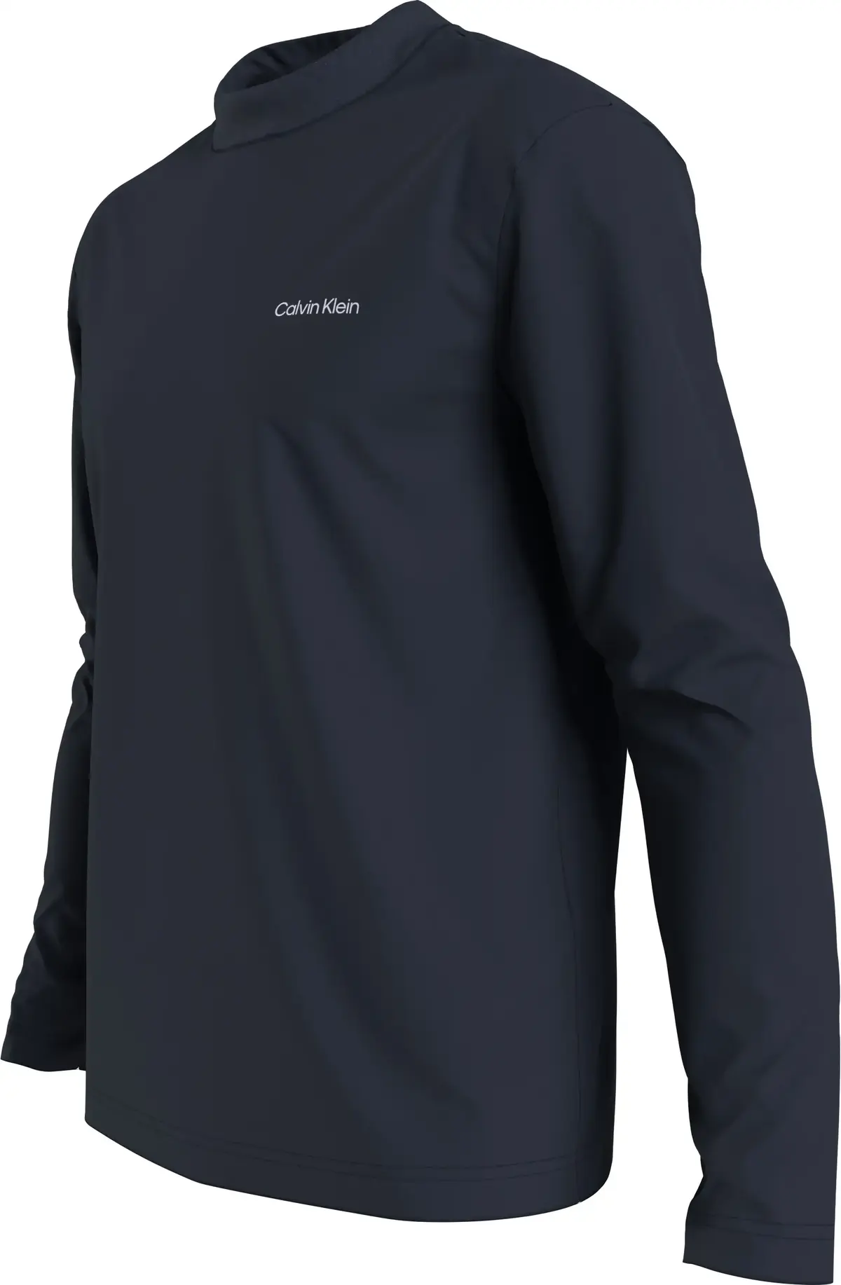 Calvin Klein MICRO LOGO LS MOCK N Erkek Antrasit T-Shirt
