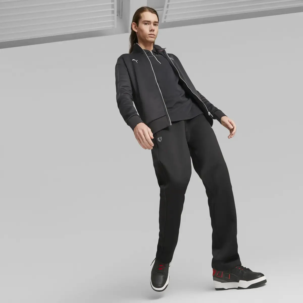 Puma Ferrari Style MT7 Jacket Siyah Erkek/Unisex Fermuarlı Sweatshirt