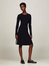 Tommy Hilfiger POINTELLE STRIPE F&F Kadın Siyah Elbise