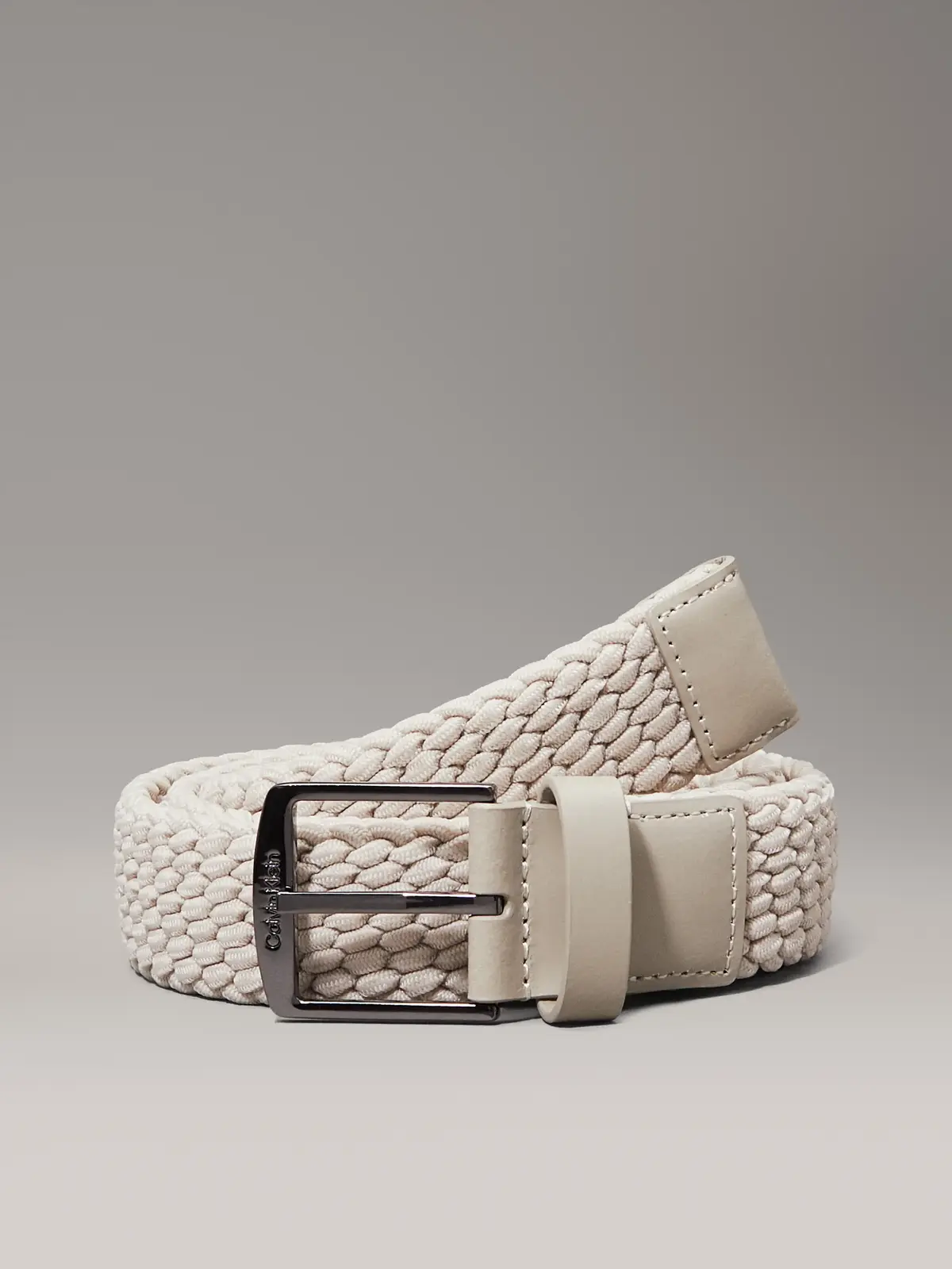 Calvin Klein CK CASUAL ELASTIC BR, PBQ Krem Erkek Kemer