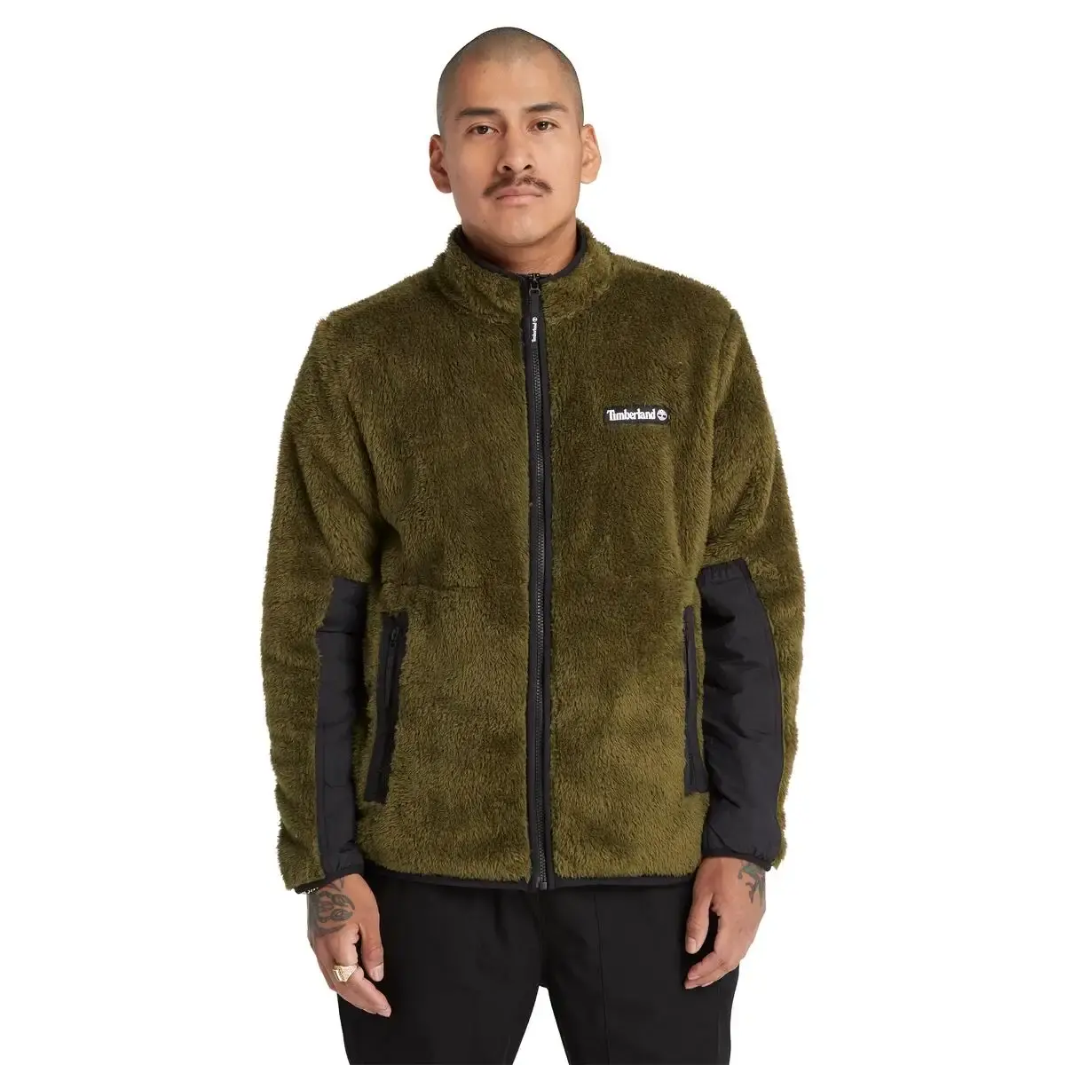 Timberland High Pile Fleece Jacket Yeşil Erkek Fermuarlı Üst