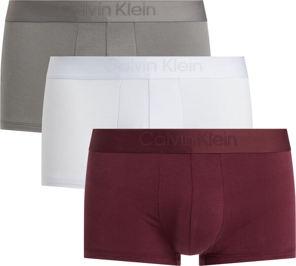Calvin Klein LOW RISE TRUNK 3PK Erkek Bordo Boxer Set