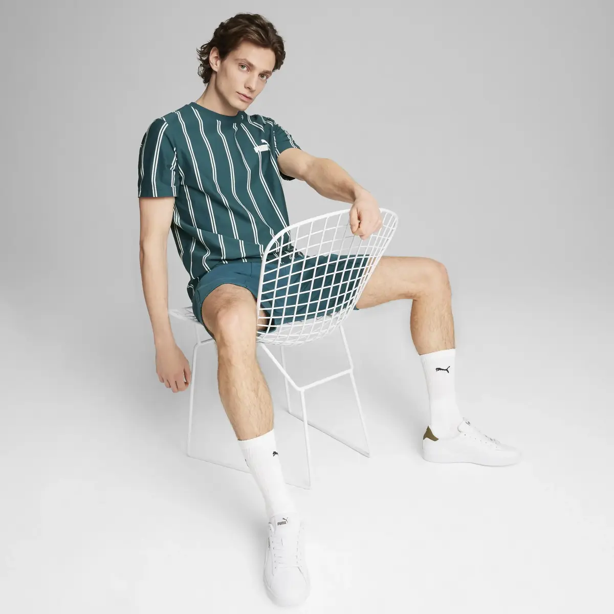 Puma SPORTS CLUB AOP Tee Yeşil Erkek T-Shirt