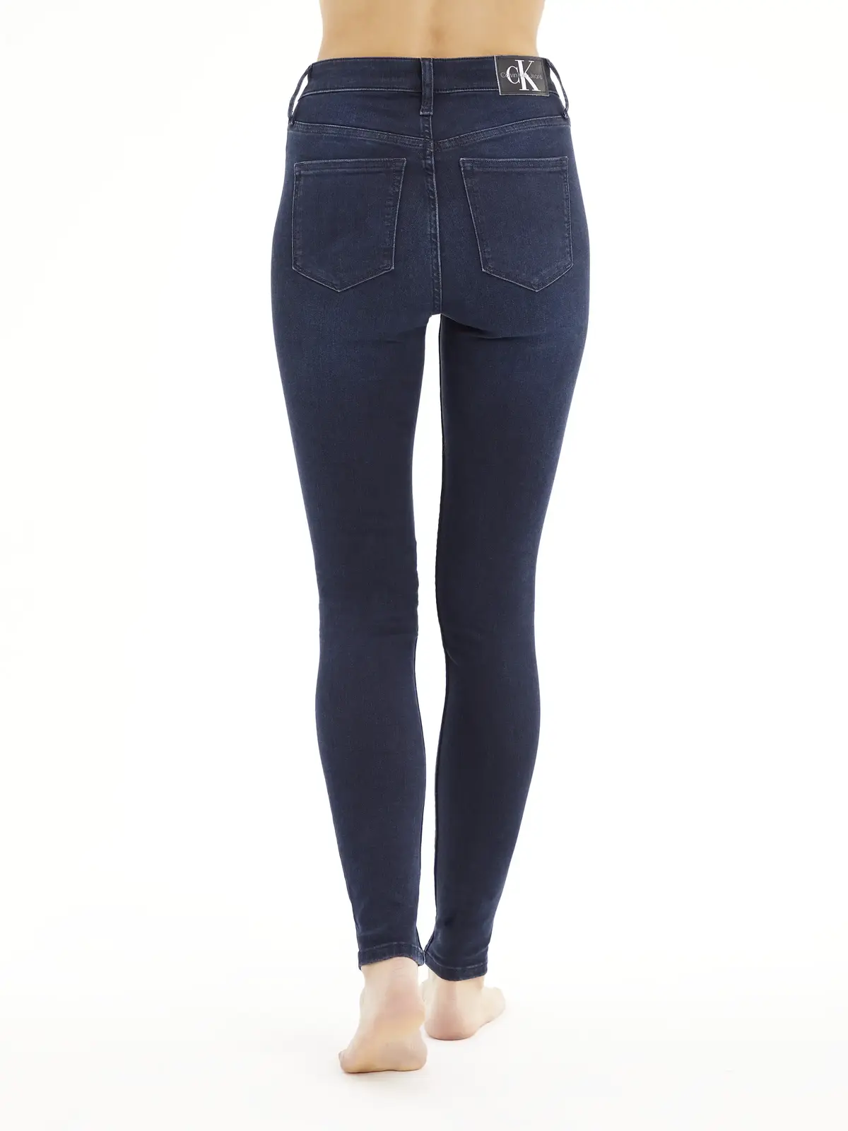 Calvin Klein HIGH RISE SUPER SKIN Kadın mavi Kot Pantolon