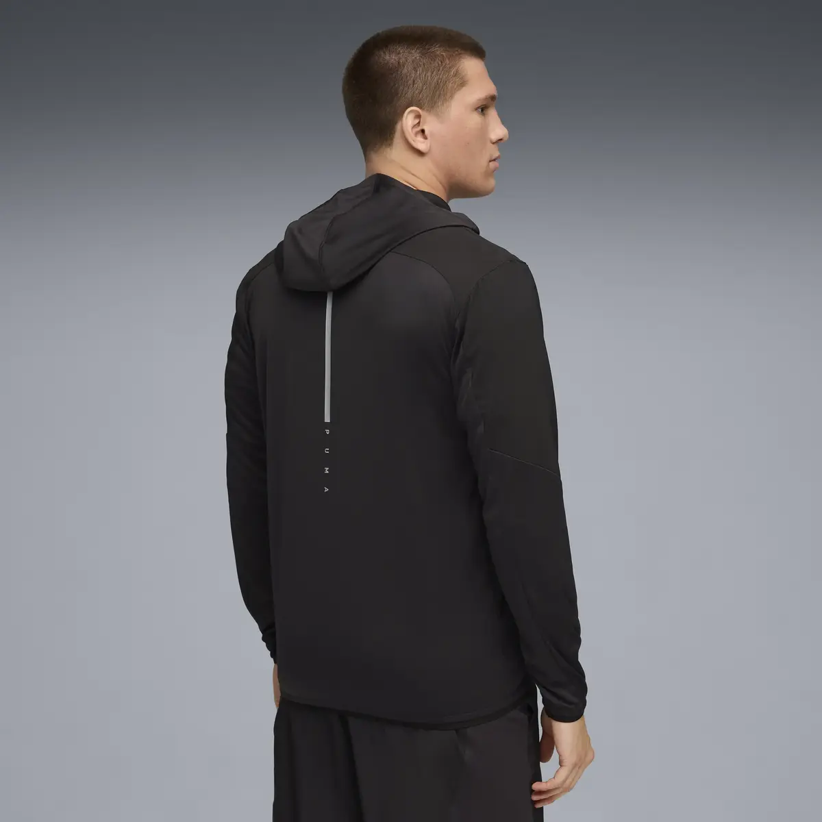 Puma M FLEX FABRIC MIX JACKET Siyah Erkek Kapüşonlu Ceket