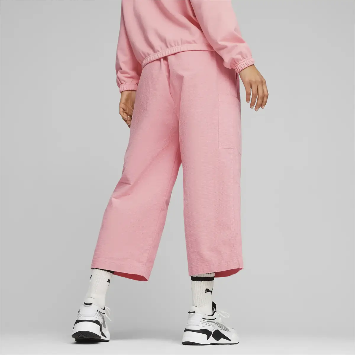 Puma DOWNTOWN Corduroy Pants Pembe Kadın Eşofman Altı